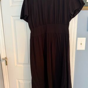 Everlane Organic Cotton Waisted Dress Black XL